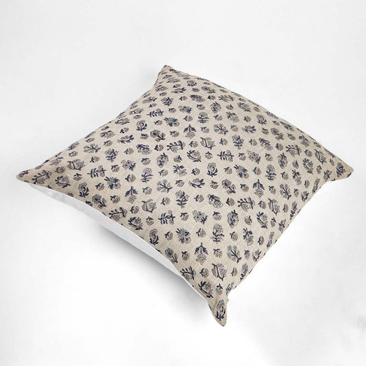 Blom Linen Block Printed Pillow Cover