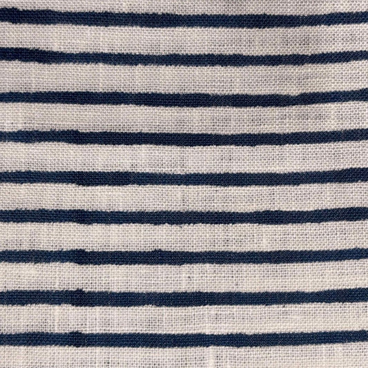 Navy and white striped fabric pattern