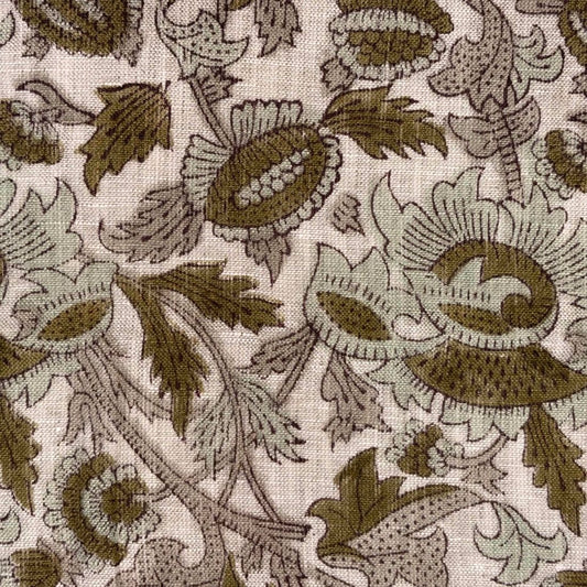 Zari Block Print Fabric