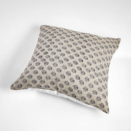 Decorative pillow with floral pattern on a white background