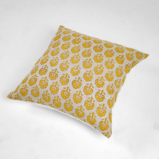 Lota Linen Block Printed Pillow Cover