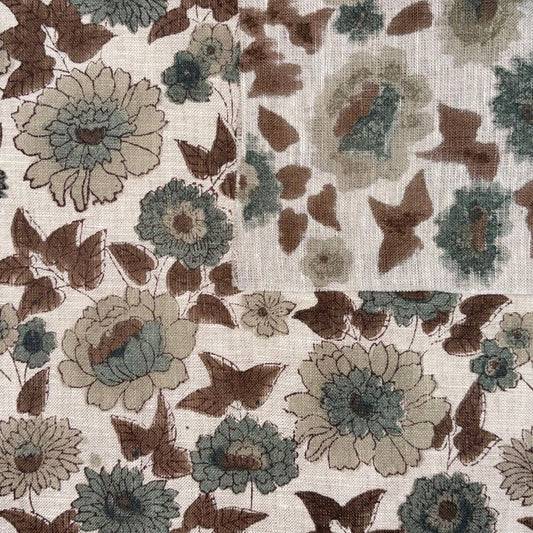 Pehli Block Printed Linen Fabric | Upholstery & Home Décor Fabric