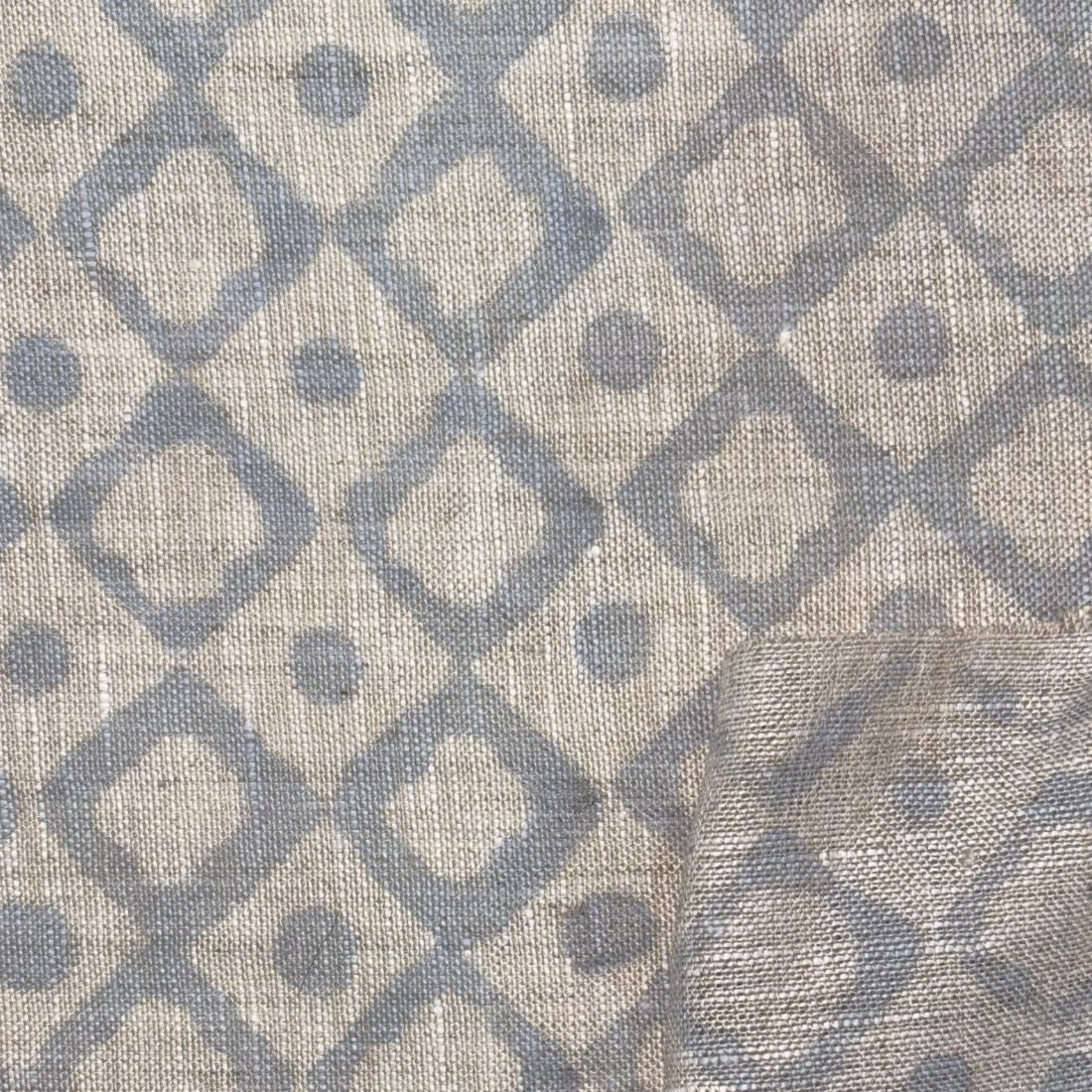 Paudi Block Printed Linen Fabric | Upholstery & Home Décor Fabric