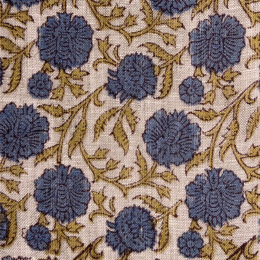Tarini Block Print Linen Fabric