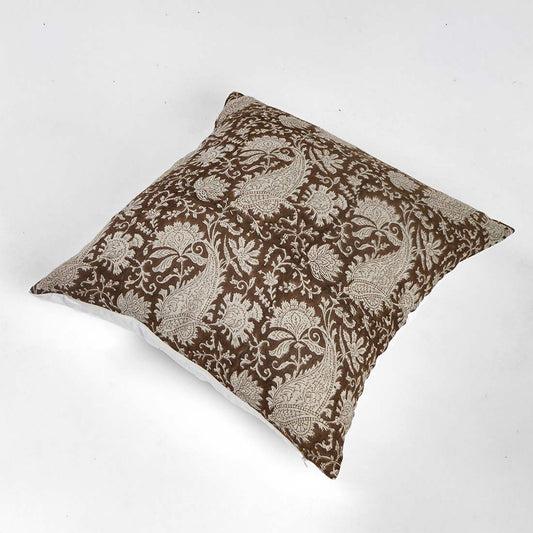 Floe Block Printed Pillow Cover | Artisanal Hand-Block Work | Linen Pillow Cover