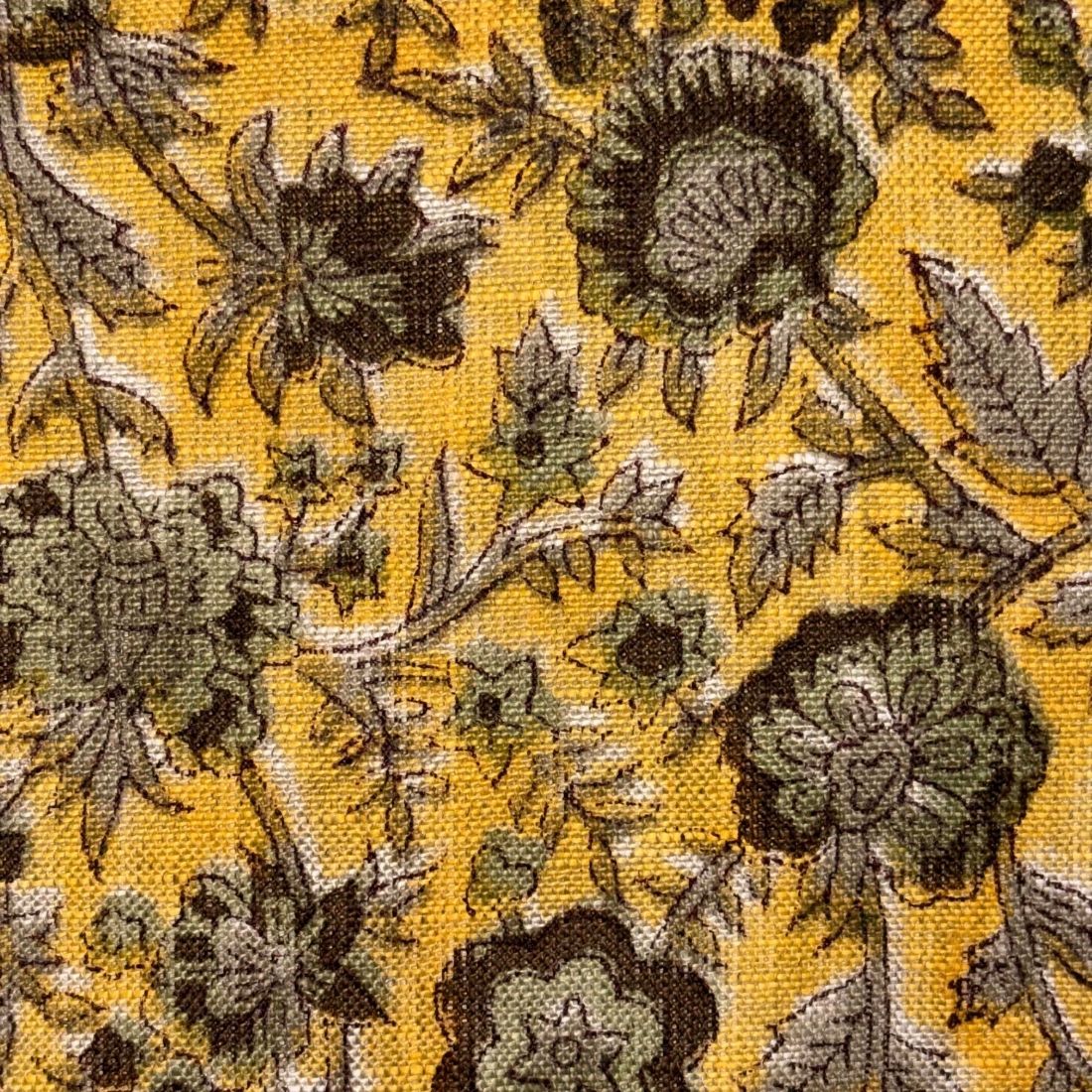 Saffron Block Print Fabric