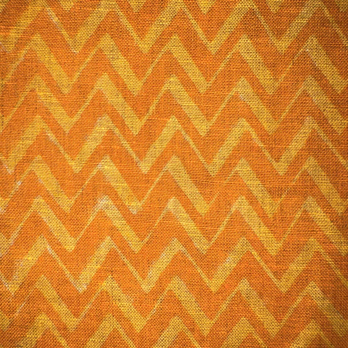 Naima Linen 58" Block-Printed Geometric Upholstery Fabric