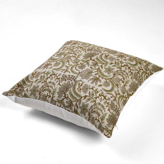 Sany Linen Block Printed Pillow Cover