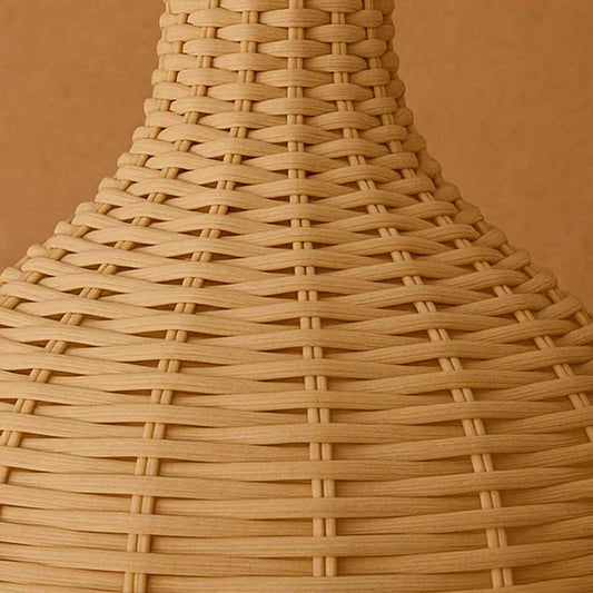 Cane Bottle Lampshade with Iron Frame