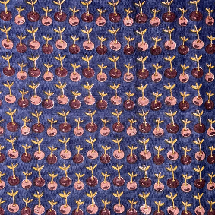 Paahi Linen 58" Block-Printed Buti Upholstery Fabric