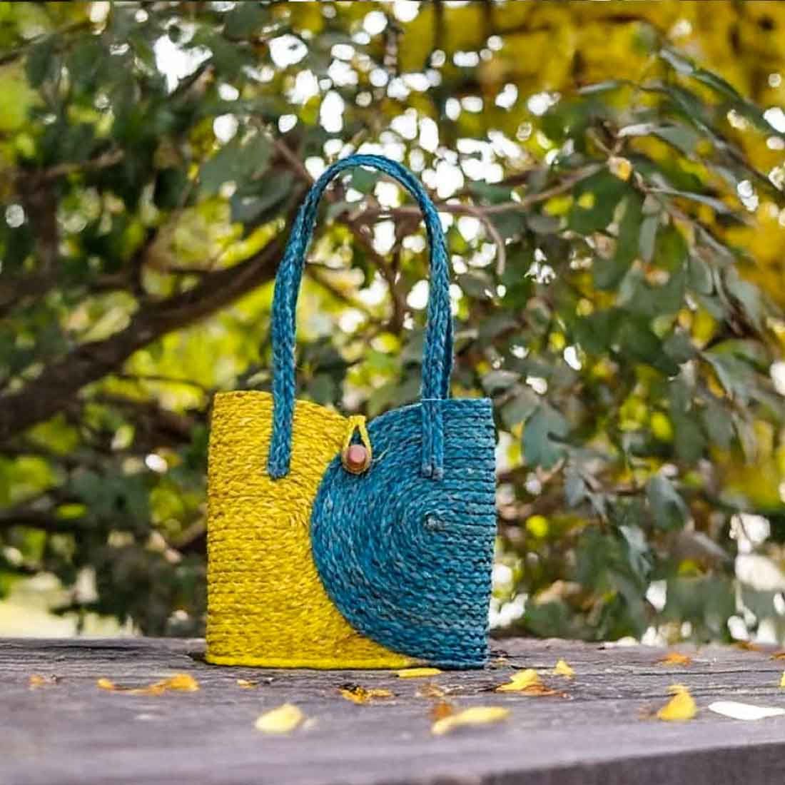 Butterfly Bloom- Handwoven Sabai Grass Bag