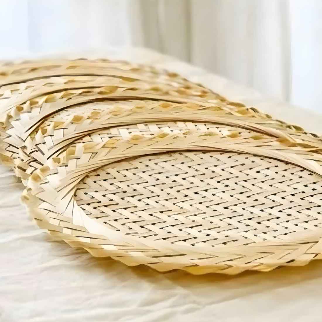 Bamboo Harmony Ring Mat – 10″ Handcrafted Eco-Friendly Accent Piece