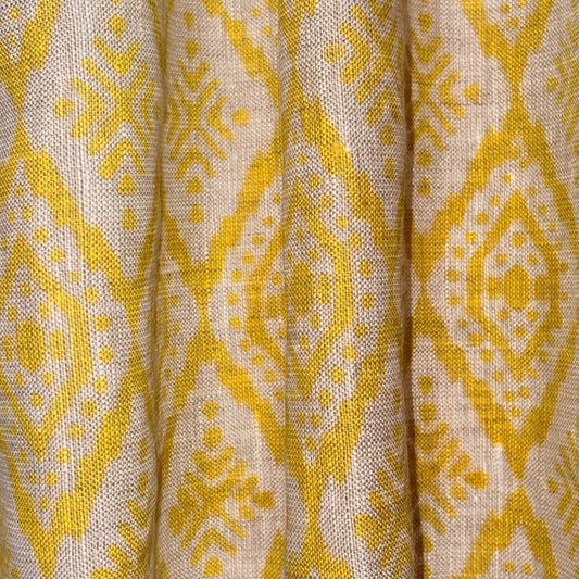 Amaah Block Printed Linen Fabric | Upholstery & Home Décor Fabric