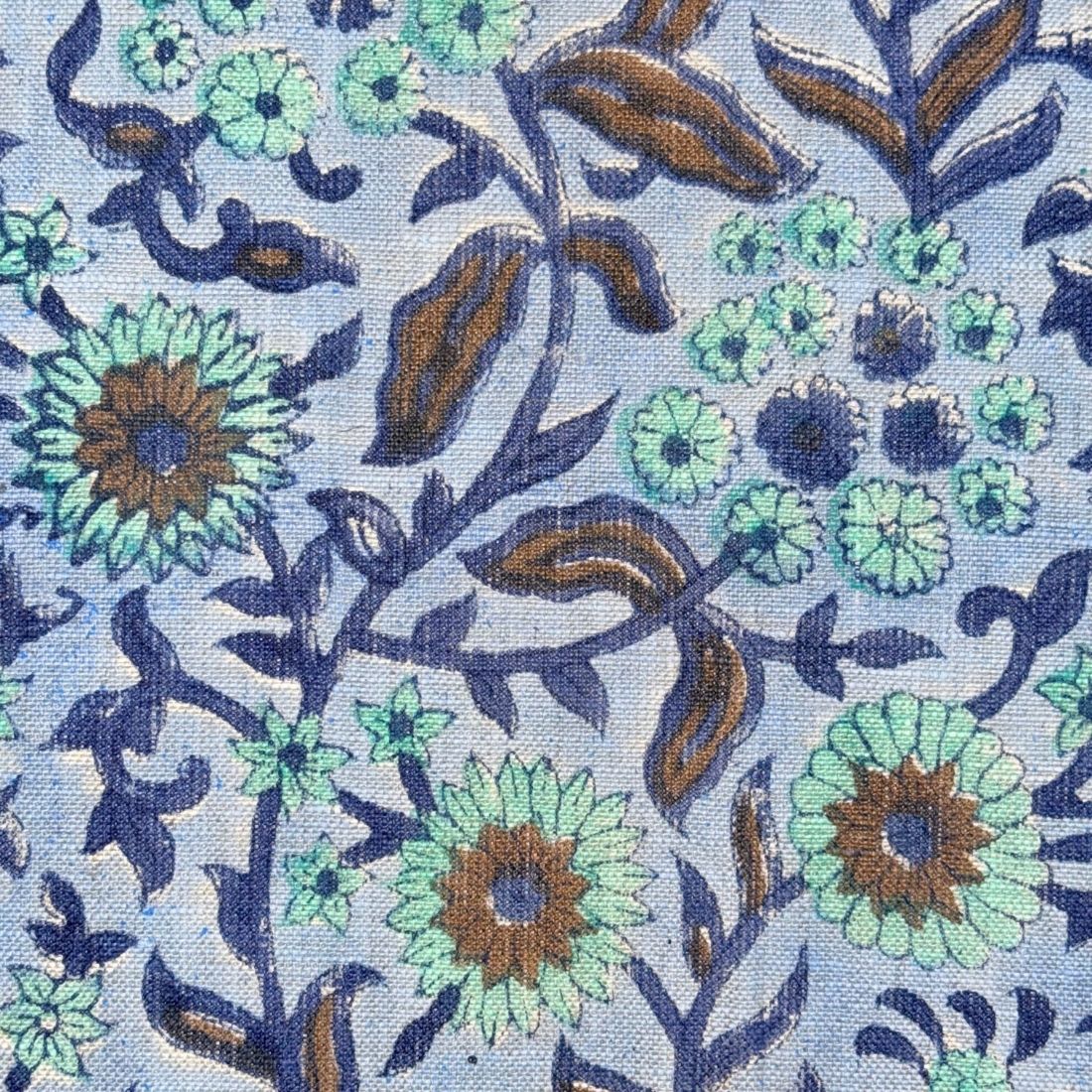 Raaga Block Printed Linen Fabric