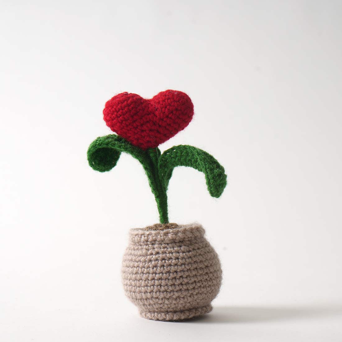 Handmade Crochet Heart Flower
