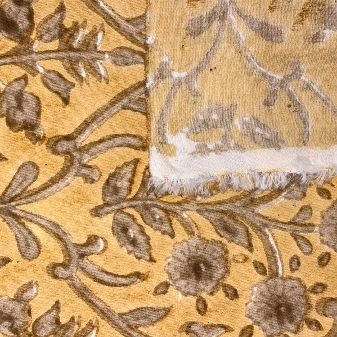 Chamak Cotton 44" Block-Printed Jaal Upholstery Fabric