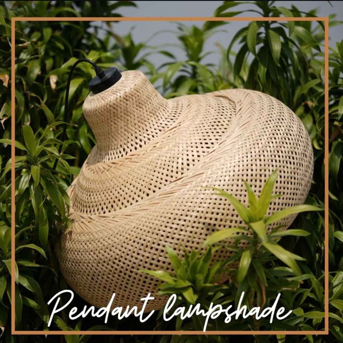 Hanging Natural Lampshade (Without Electrical Accessories)