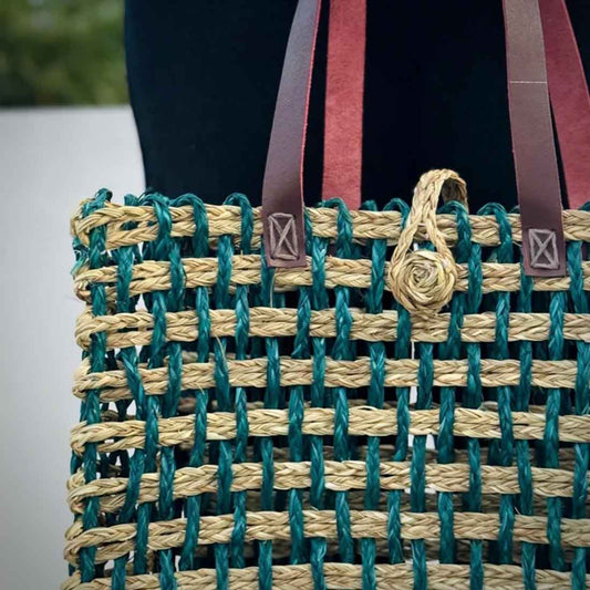 Aaranya Sabai Tote - Dual-Tone Forest Weave Bag