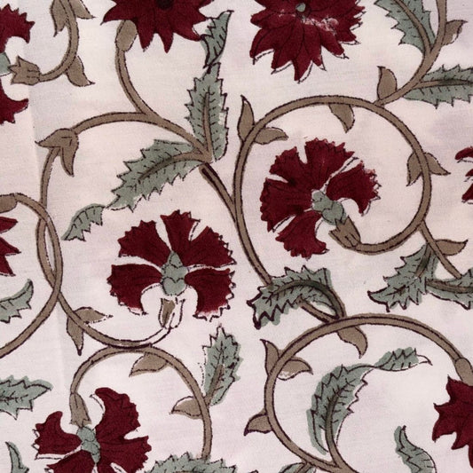 Ritu Cotton 44" Block-Printed Jaal Upholstery Fabric