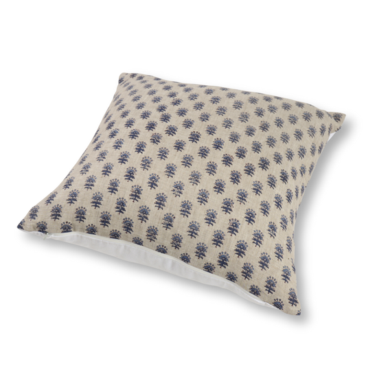 Siro Linen Block Printed Pillow Cover