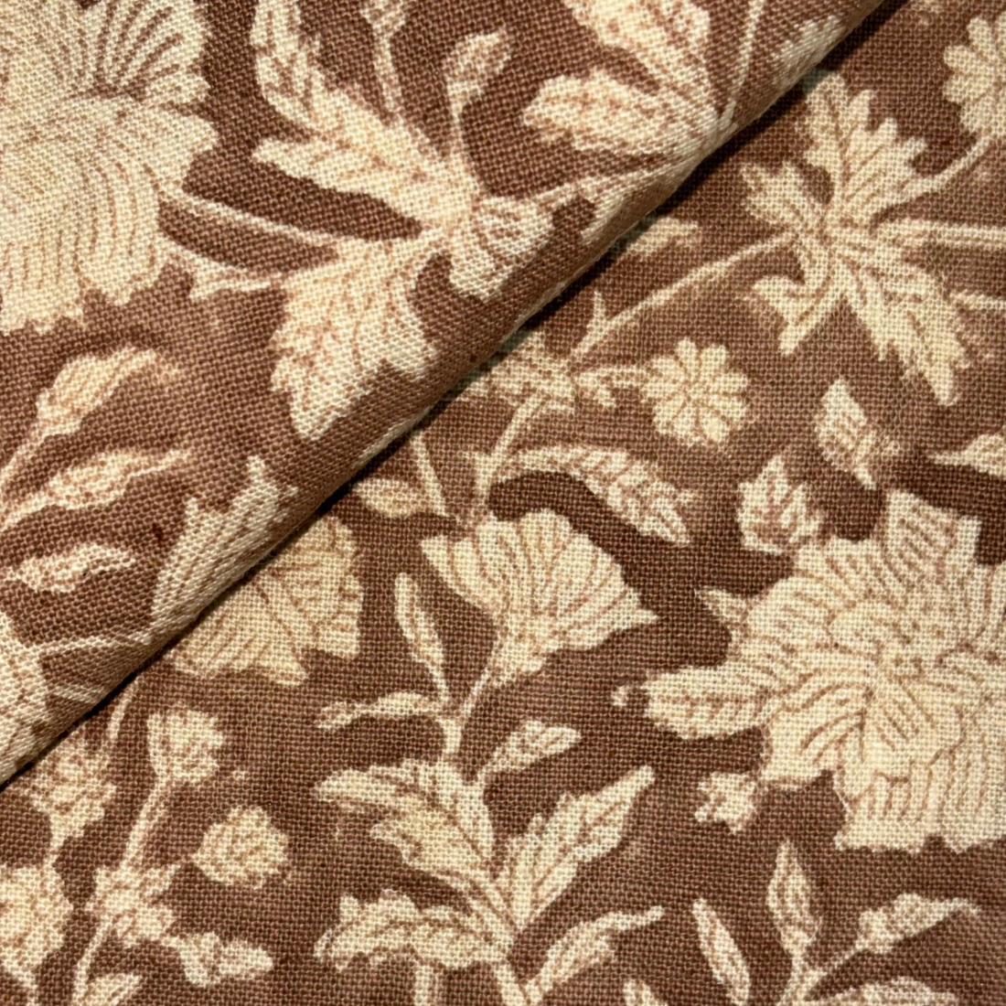 Bageecha Linen 58" Block-Printed Jaal Upholstery Fabric