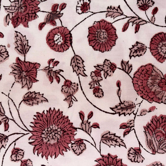 Sonchafa Cotton 44" Block-Printed Jaal Upholstery Fabric