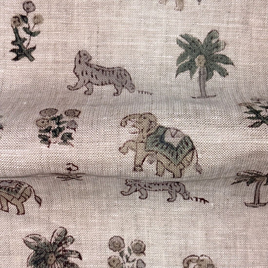 Jhumk Block Printed Linen Fabric | Upholstery & Home Décor Fabric