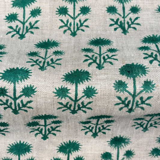 Pahad Block Printed Linen Fabric