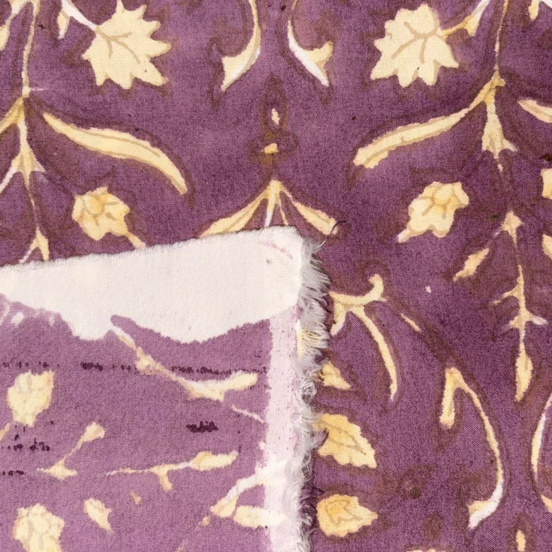 Vasudha Cotton 44" Block-Printed Jaal Upholstery Fabric