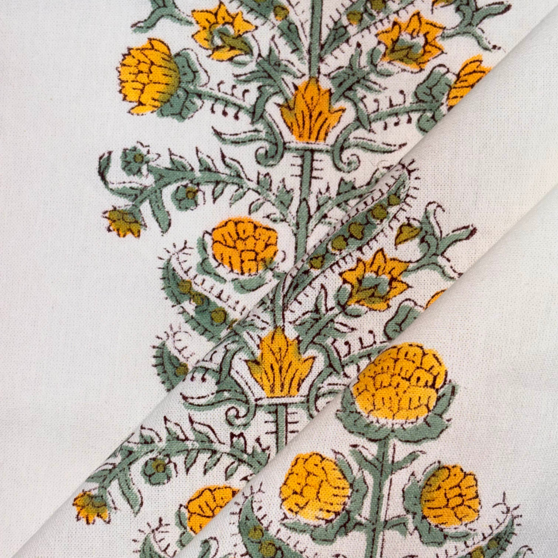 Nimea Block Print Cotton Fabric
