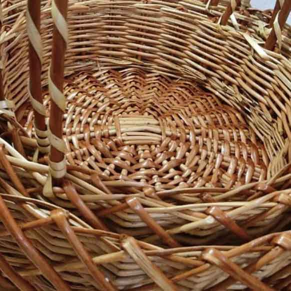 WeaveCross Willow Basket Set - With Handles (Set of 3)