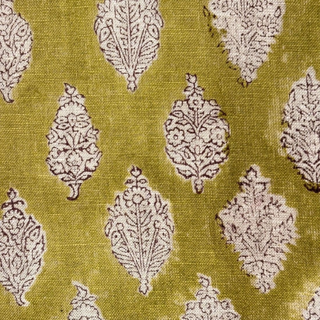 Baith Block Printed Linen Fabric