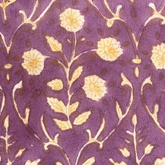 Vasudha Cotton 44" Block-Printed Jaal Upholstery Fabric