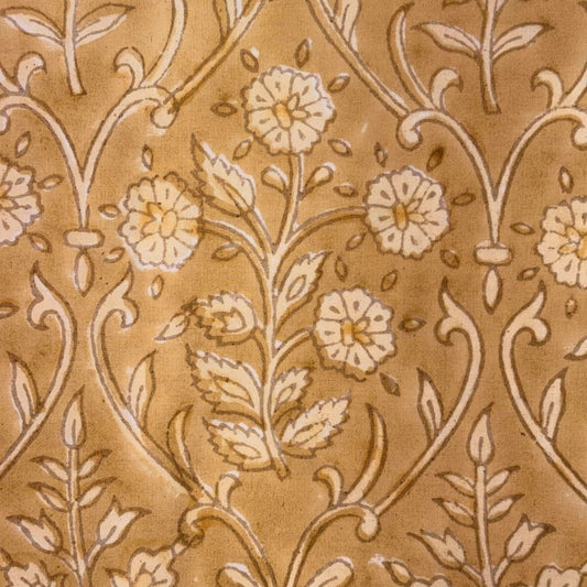 Prerna Cotton 44" Block-Printed Jaal Upholstery Fabric