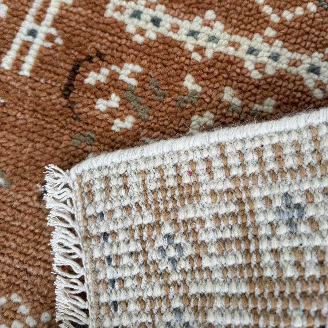 Aural Hand Knotted Abstract Geometric Rug
