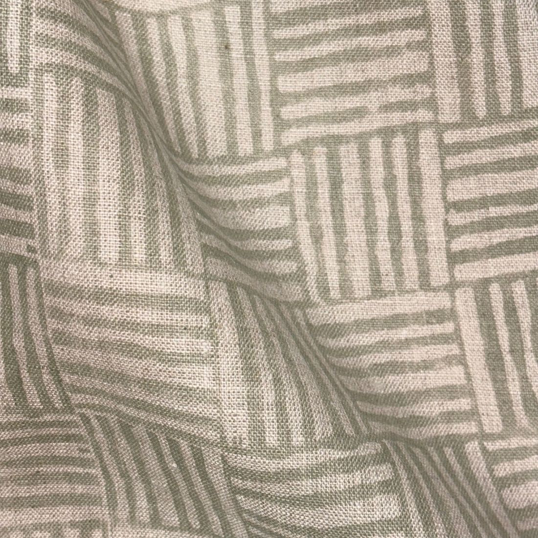 Dhama Block Printed Linen Fabric | Upholstery & Home Décor Fabric