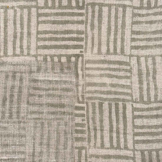 Dhama Block Printed Linen Fabric | Upholstery & Home Décor Fabric