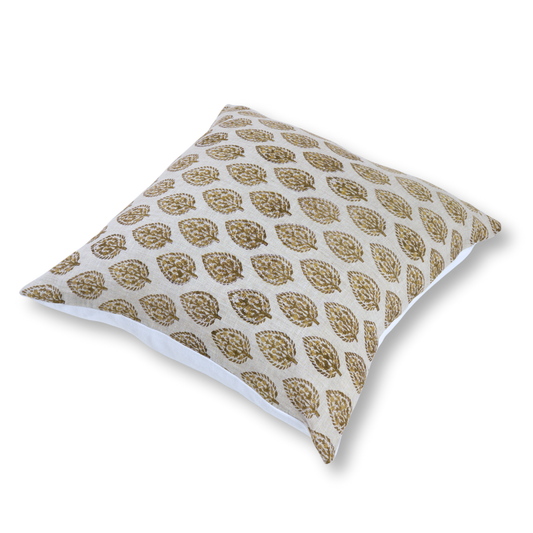Indi Linen Block Printed Pillow Cover