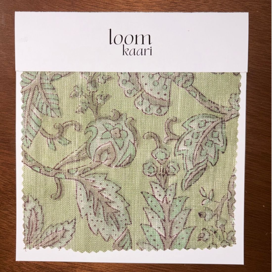 Gaani Block Printed Linen Fabric