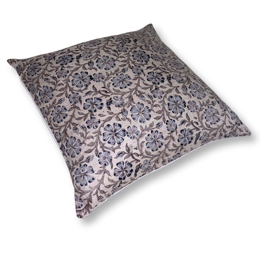 Rina Linen Block Printed Pillow Cover