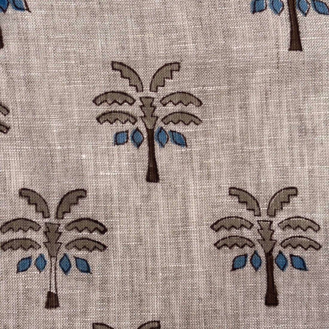 Pichwai Block Print Linen Fabric