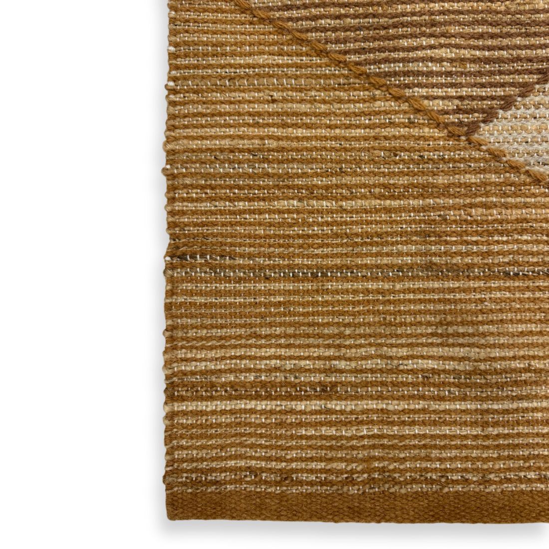 Sand Flatweave Jute Wool Rug