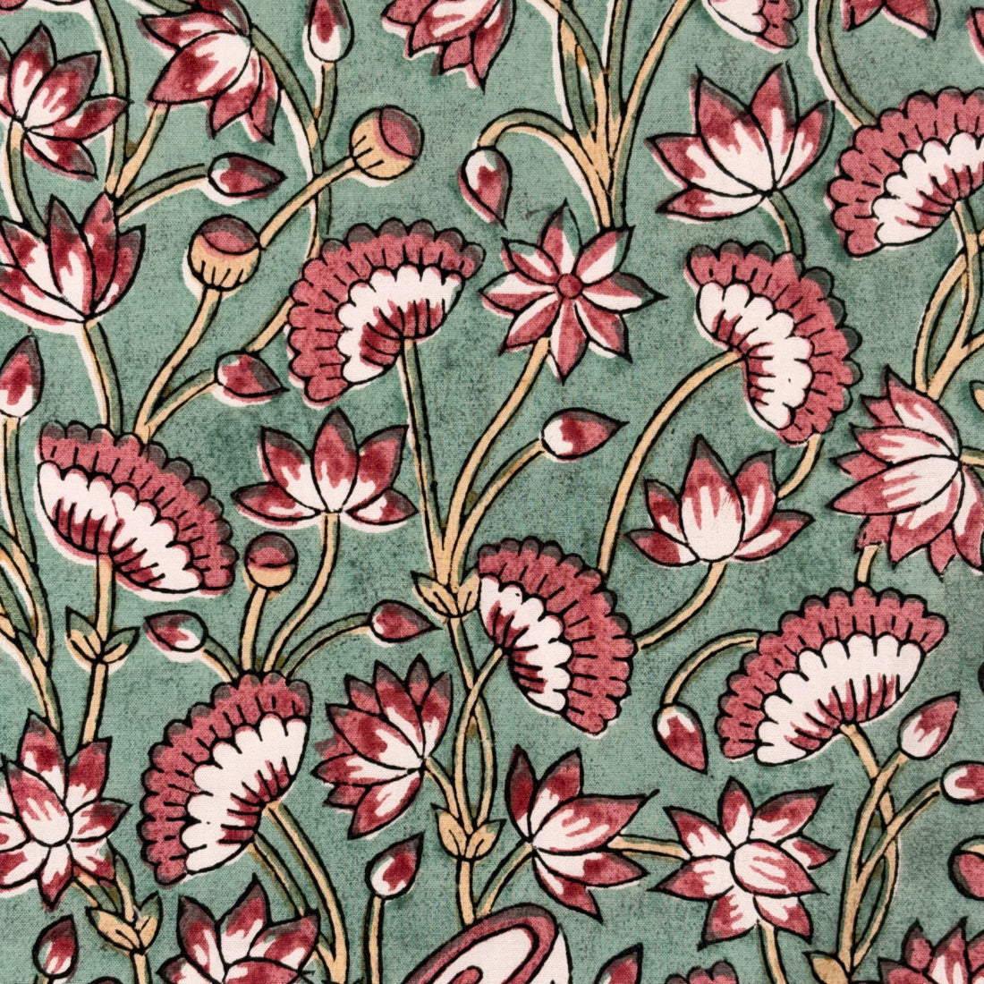 Avyara Cotton 110" Block-Printed Jaal Upholstery Fabric