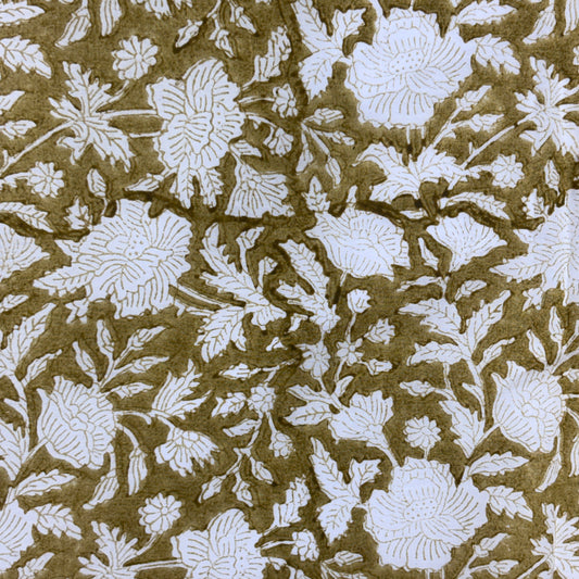 Ahana Cotton 110" Block-Printed Jaal Upholstery Fabric