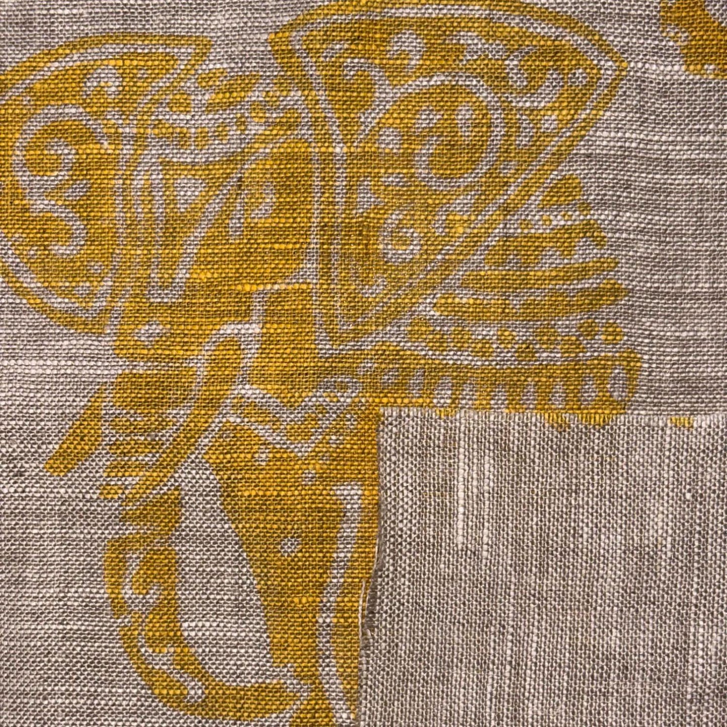 Raiza Block Printed Linen Fabric | Upholstery & Home Décor Fabric