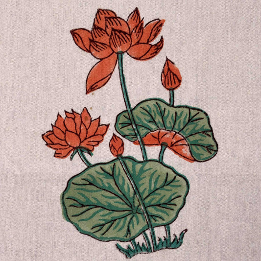 Siaha Cotton 44" Block-Printed Buta Upholstery Fabric