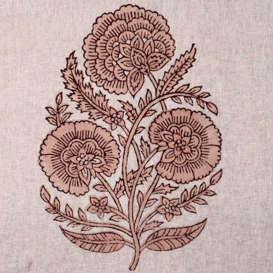 Anaye Cotton 44" Block-Printed Buta Upholstery Fabric