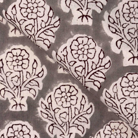 Reeva Cotton 44" Block-Printed Buta Upholstery Fabric