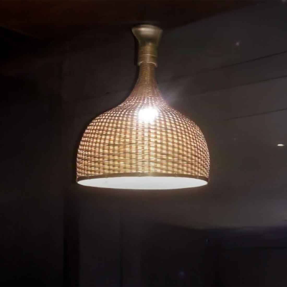 Hanging Natural Lampshade (Without Electrical Accessories)