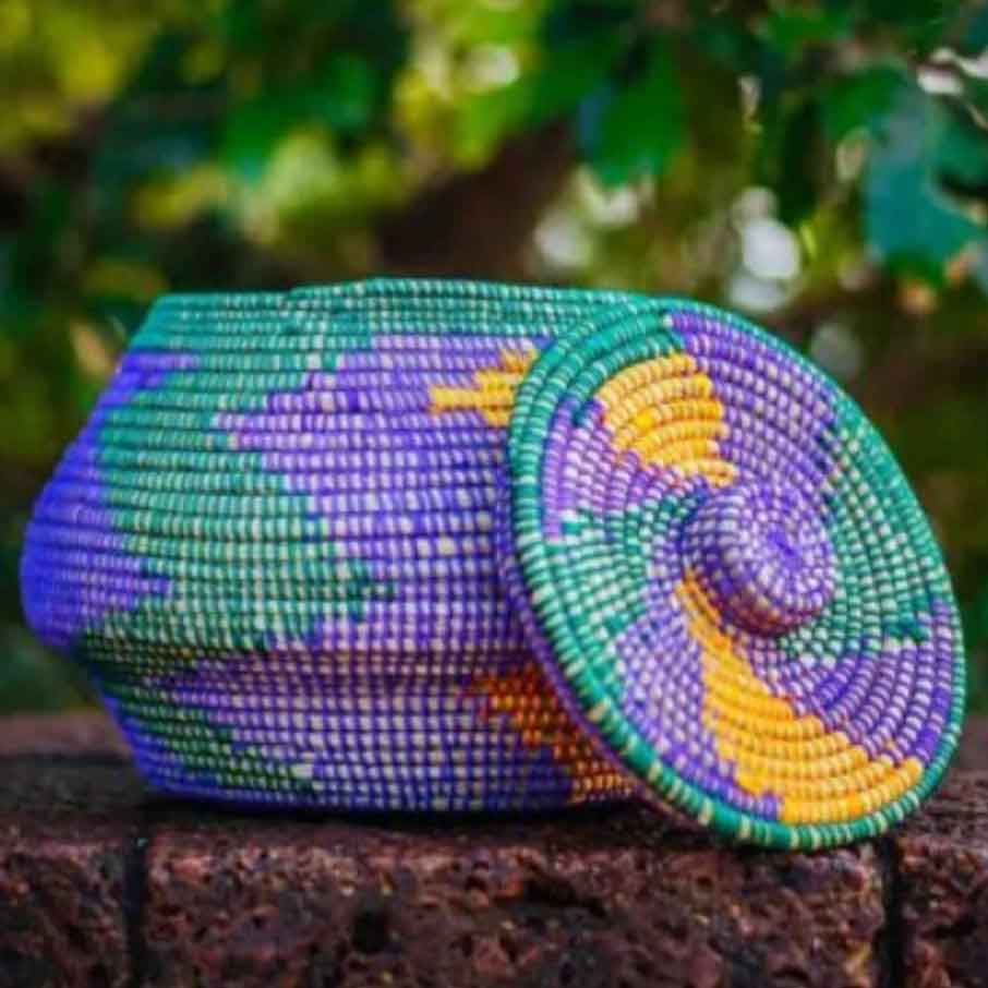 Vira Sabai Grass Storage Basket - Handcrafted Eco Design